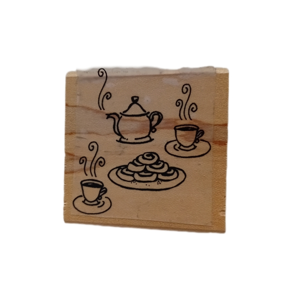 Wooden Tea Time Stamp
